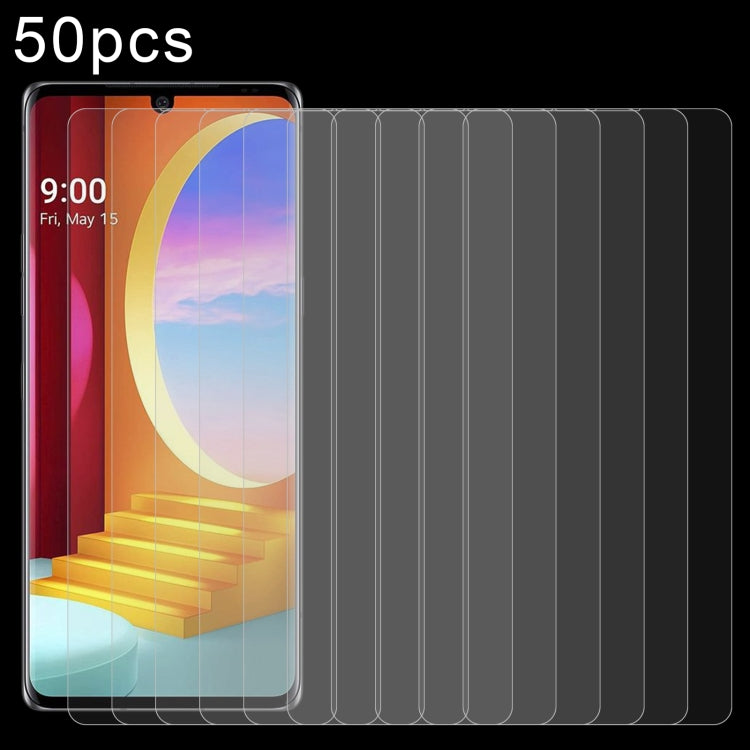 50 PCS 0.26mm 9H 2.5D Tempered Glass Film For LG Velvet 5G