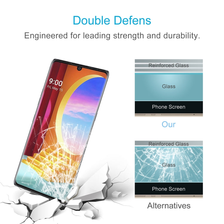 50 PCS 0.26mm 9H 2.5D Tempered Glass Film For LG Velvet 5G