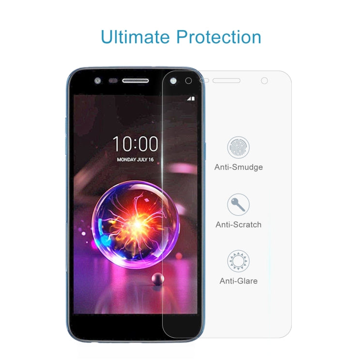 50 PCS 0.26mm 9H 2.5D Tempered Glass Film For LG X power 3