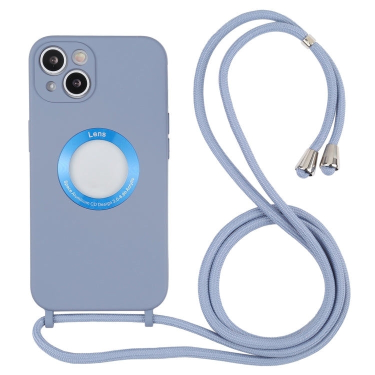 For iPhone 13 mini Acrylic Hollow Out Phone Case with Lanyard