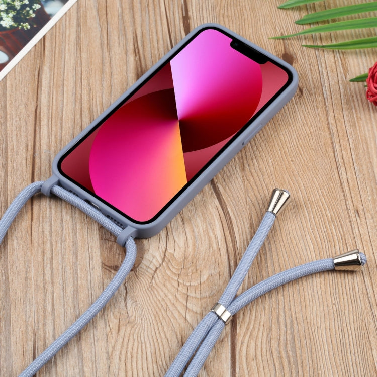 For iPhone 13 mini Acrylic Hollow Out Phone Case with Lanyard