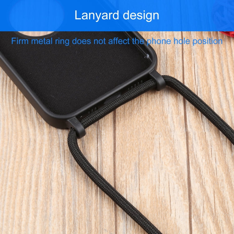 For iPhone 13 mini Acrylic Hollow Out Phone Case with Lanyard