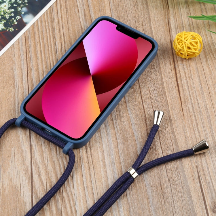 For iPhone 13 mini Acrylic Hollow Out Phone Case with Lanyard