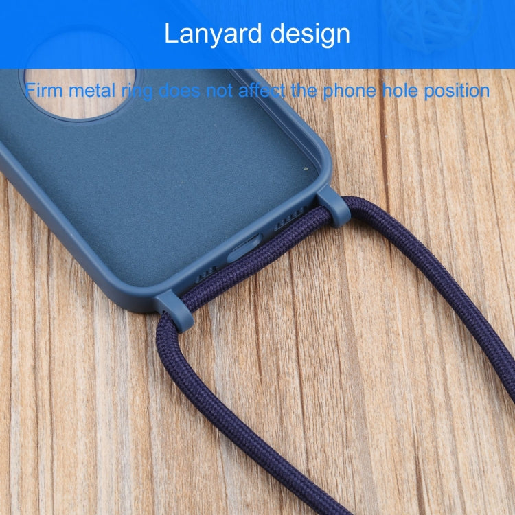 For iPhone 13 mini Acrylic Hollow Out Phone Case with Lanyard
