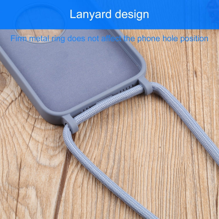 For iPhone 13 Acrylic Hollow Out Phone Case with Lanyard