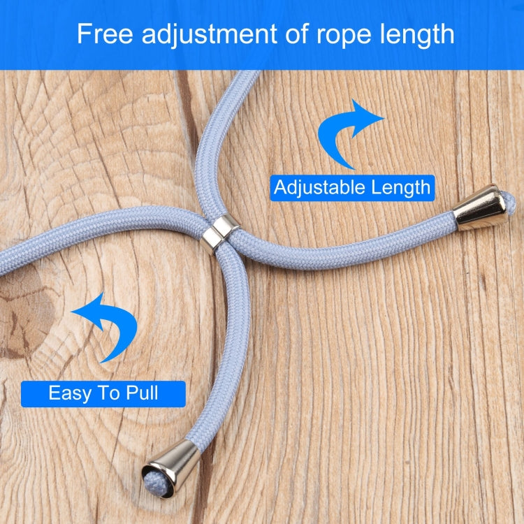 For iPhone 13 Acrylic Hollow Out Phone Case with Lanyard