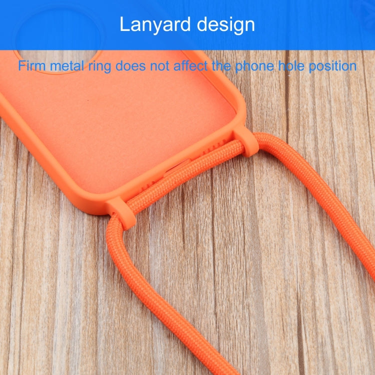 For iPhone 13 Acrylic Hollow Out Phone Case with Lanyard
