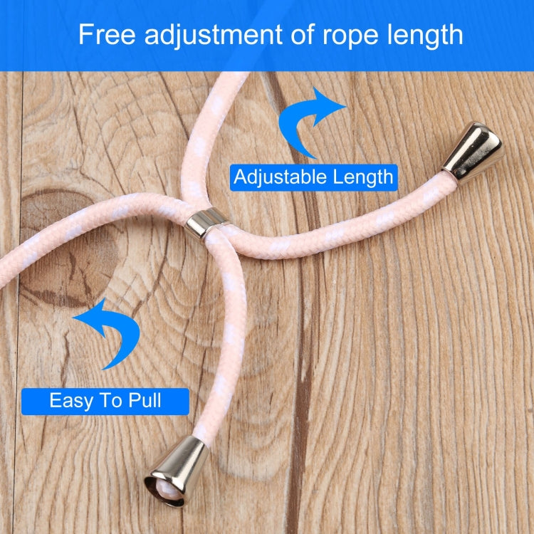 For iPhone 13 Acrylic Hollow Out Phone Case with Lanyard