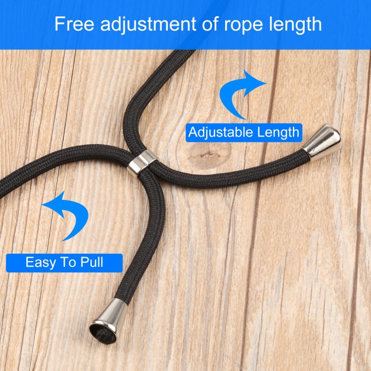 For iPhone 13 Acrylic Hollow Out Phone Case with Lanyard
