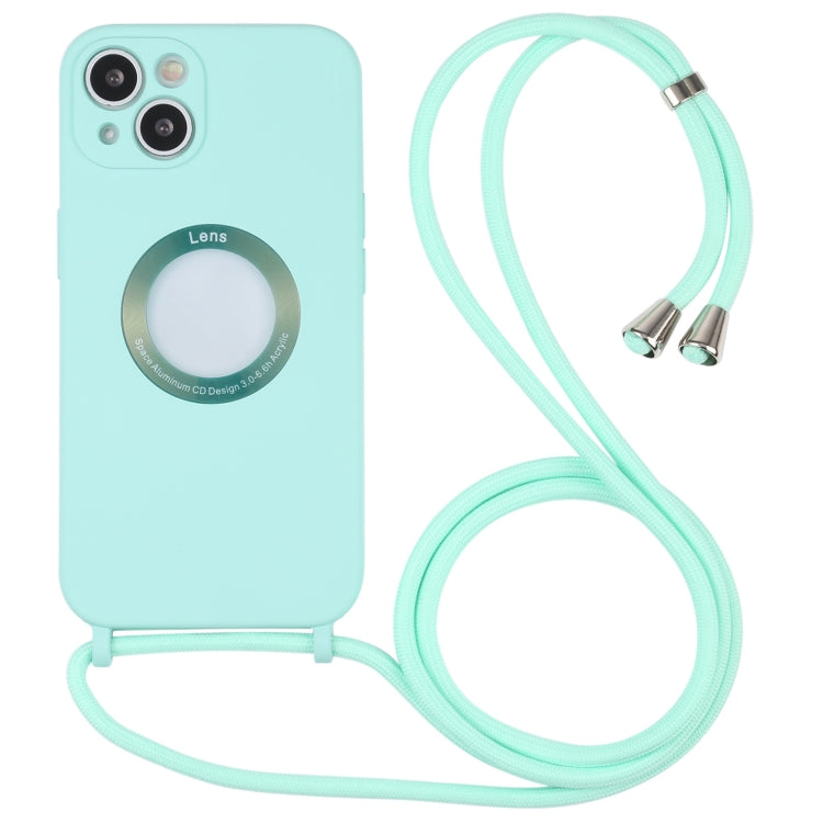 For iPhone 13 Acrylic Hollow Out Phone Case with Lanyard