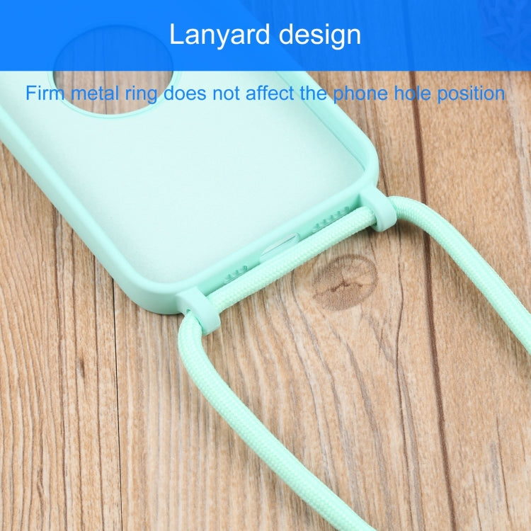 For iPhone 13 Acrylic Hollow Out Phone Case with Lanyard