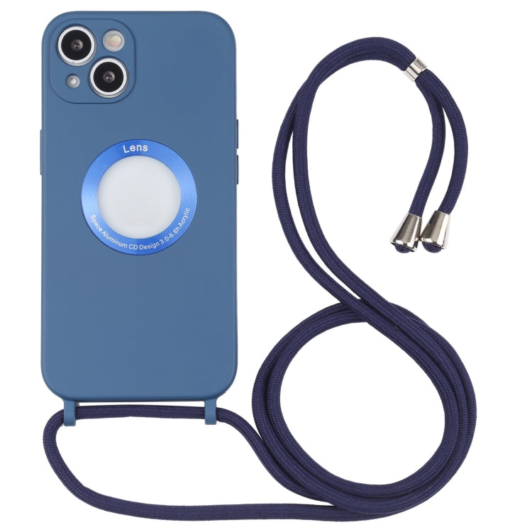 For iPhone 13 Acrylic Hollow Out Phone Case with Lanyard