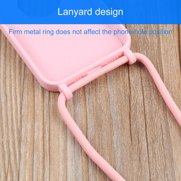 For iPhone 13 Acrylic Hollow Out Phone Case with Lanyard