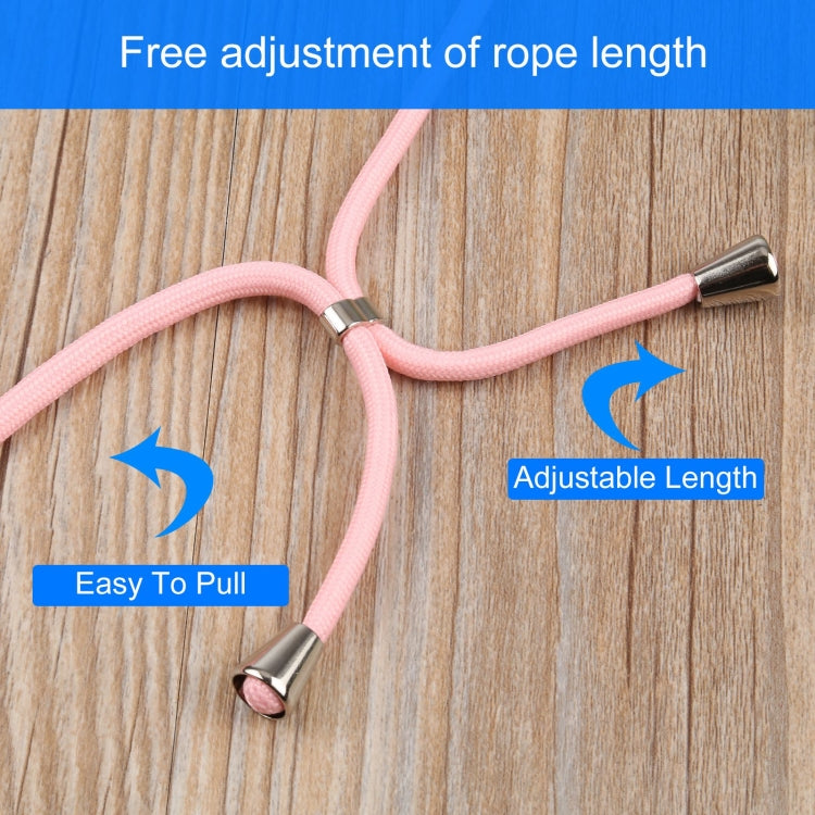 For iPhone 13 Acrylic Hollow Out Phone Case with Lanyard