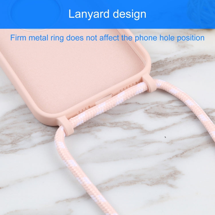 For iPhone 13 Pro Acrylic Hollow Out Phone Case with Lanyard