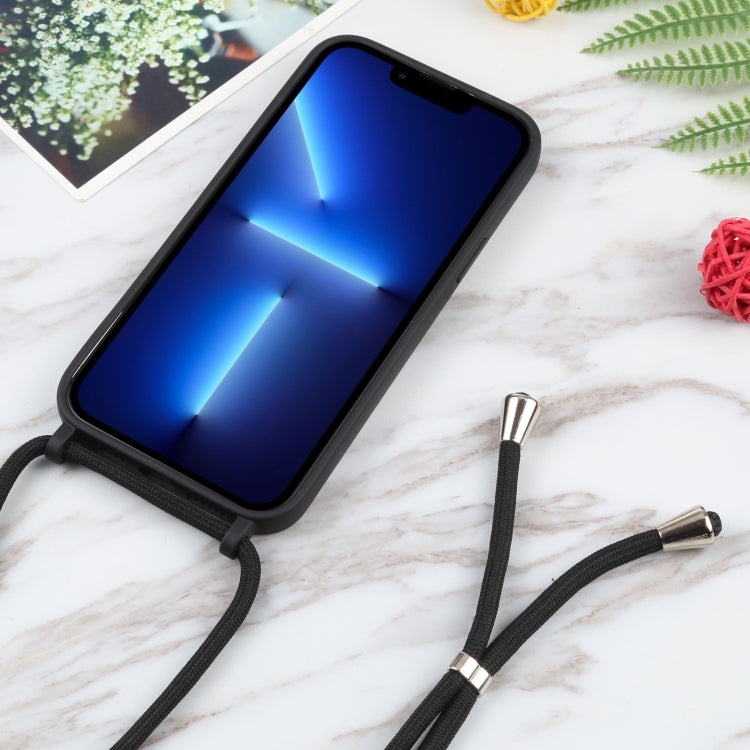 For iPhone 13 Pro Acrylic Hollow Out Phone Case with Lanyard