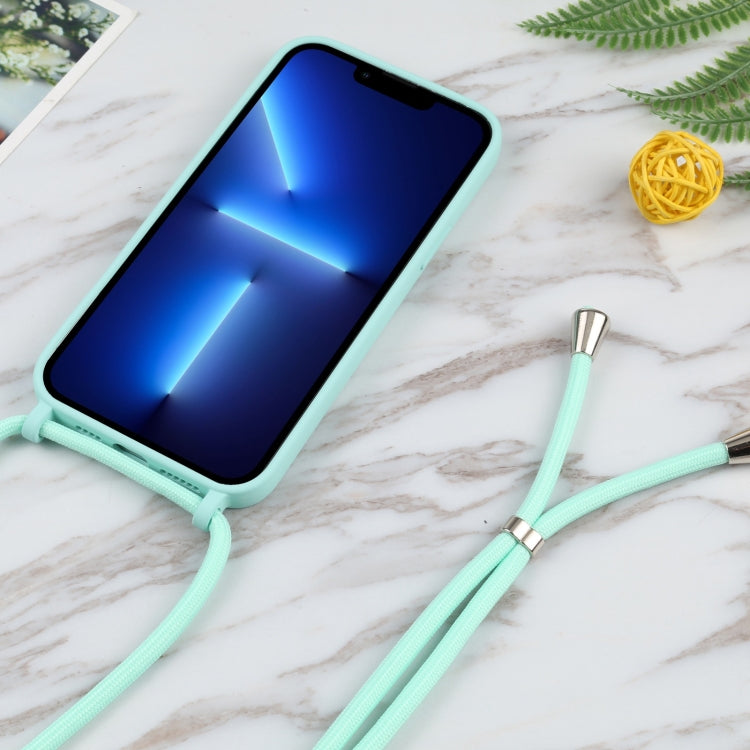 For iPhone 13 Pro Acrylic Hollow Out Phone Case with Lanyard