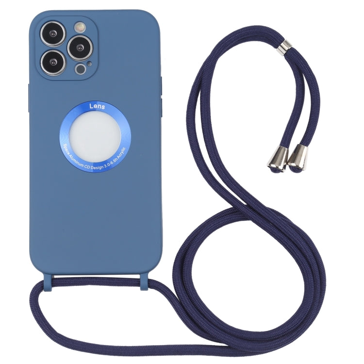 For iPhone 13 Pro Acrylic Hollow Out Phone Case with Lanyard