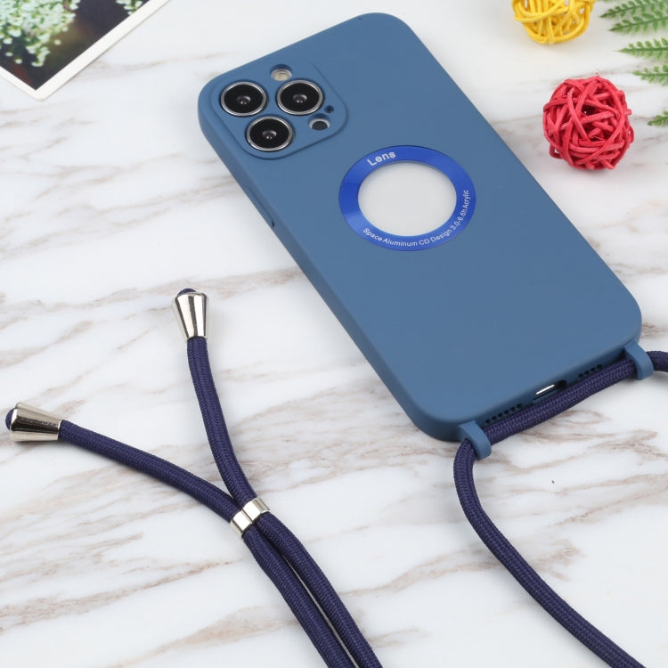 For iPhone 13 Pro Acrylic Hollow Out Phone Case with Lanyard