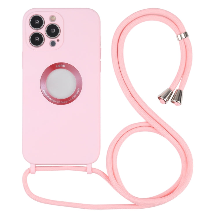For iPhone 13 Pro Acrylic Hollow Out Phone Case with Lanyard