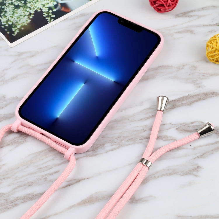 For iPhone 13 Pro Acrylic Hollow Out Phone Case with Lanyard