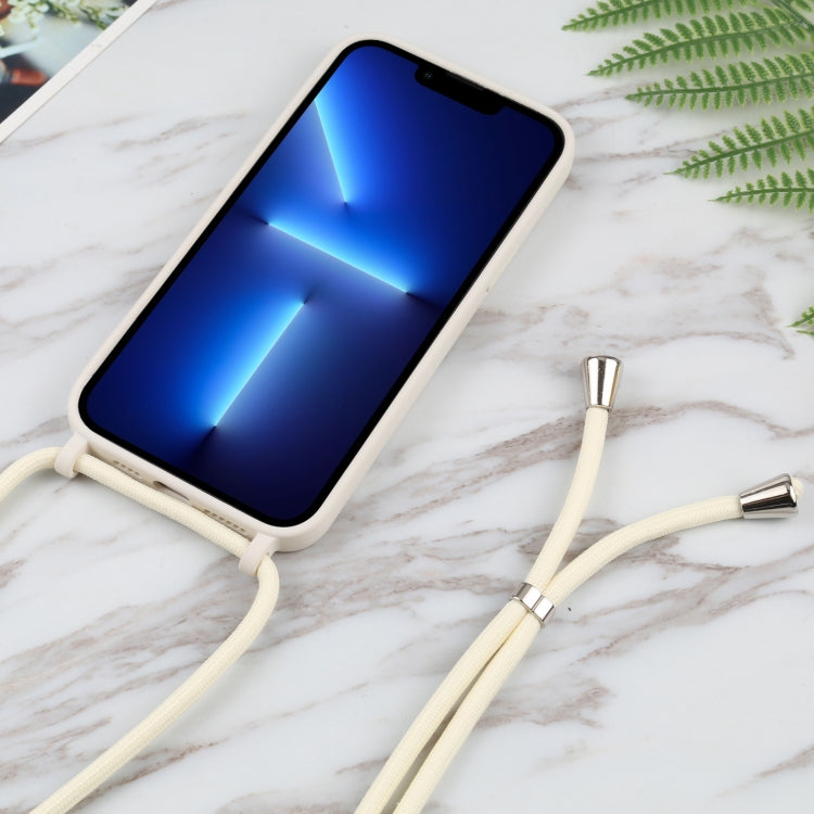 For iPhone 13 Pro Acrylic Hollow Out Phone Case with Lanyard