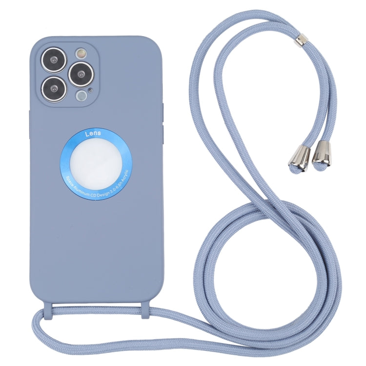 For iPhone 13 Pro Max Acrylic Hollow Out Phone Case with Lanyard