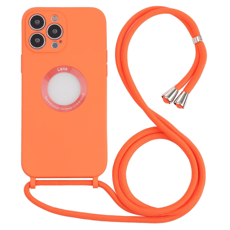 For iPhone 13 Pro Max Acrylic Hollow Out Phone Case with Lanyard
