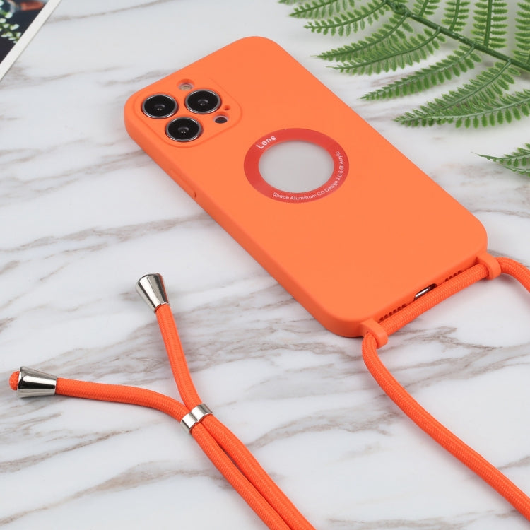 For iPhone 13 Pro Max Acrylic Hollow Out Phone Case with Lanyard