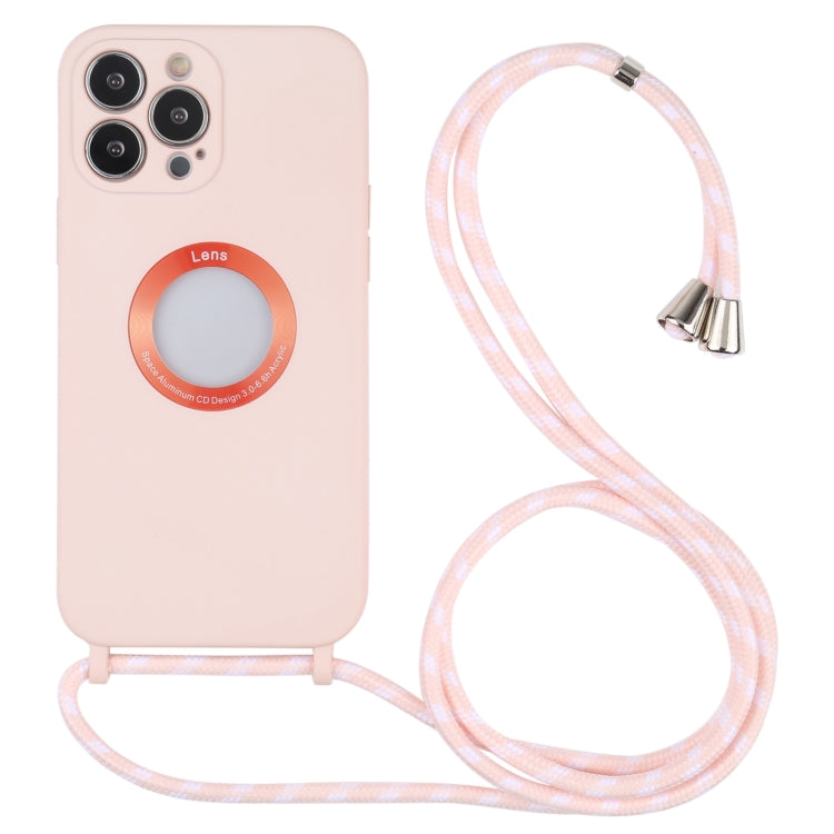 For iPhone 13 Pro Max Acrylic Hollow Out Phone Case with Lanyard