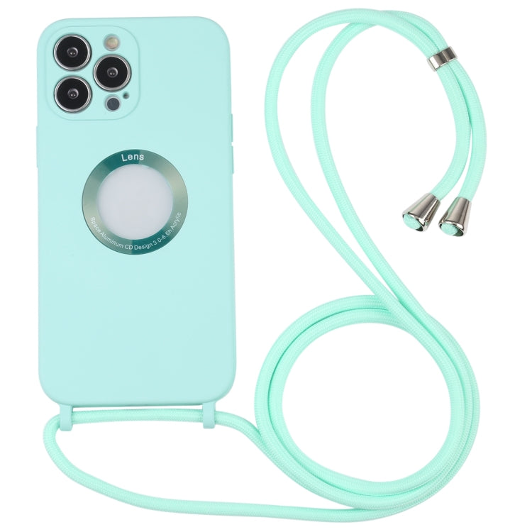 For iPhone 13 Pro Max Acrylic Hollow Out Phone Case with Lanyard