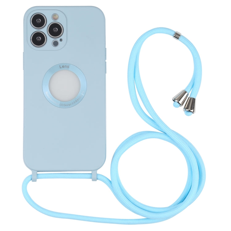 For iPhone 13 Pro Max Acrylic Hollow Out Phone Case with Lanyard