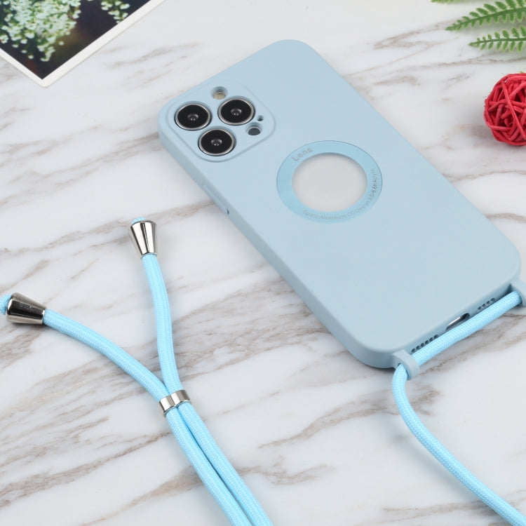 For iPhone 13 Pro Max Acrylic Hollow Out Phone Case with Lanyard