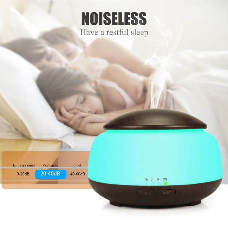 Wood Grain Humidifier Air Purifier Ultrasonic Atomization Household Aromatherapy Machine with Colorful LED Light Automatic Alcohol Sprayer, Plug Specification:AU Plug