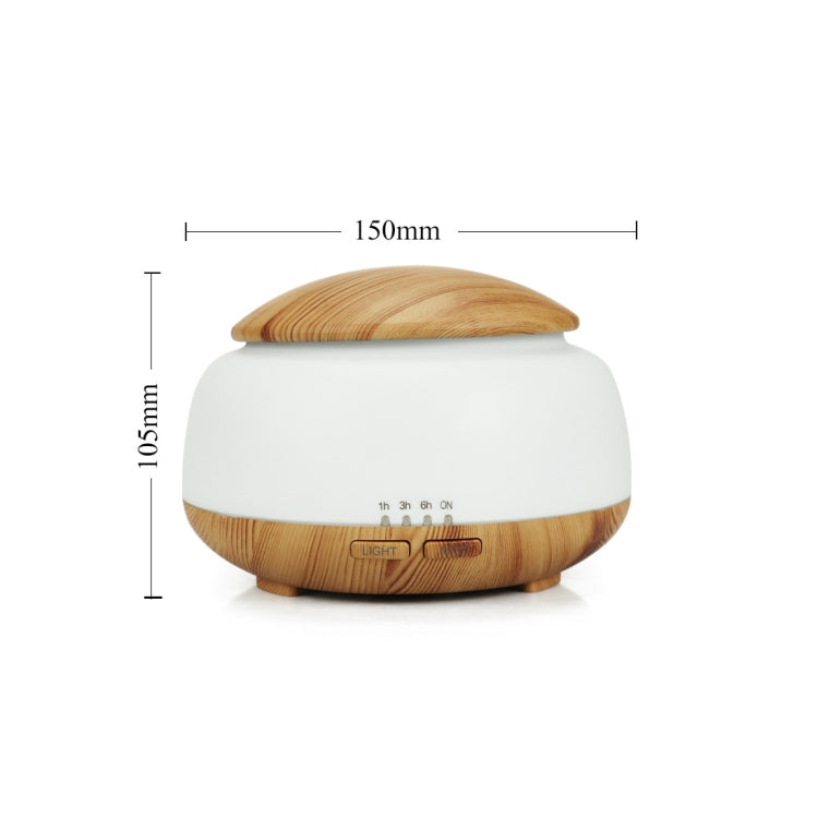 Wood Grain Humidifier Air Purifier Ultrasonic Atomization Household Aromatherapy Machine with Colorful LED Light Automatic Alcohol Sprayer, Plug Specification:UK Plug