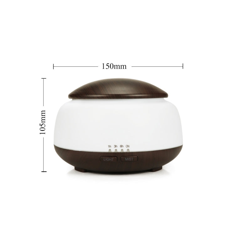 Wood Grain Humidifier Air Purifier Ultrasonic Atomization Household Aromatherapy Machine with Colorful LED Light Automatic Alcohol Sprayer, Plug Specification:UK Plug