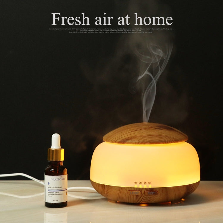 Wood Grain Humidifier Air Purifier Ultrasonic Atomization Household Aromatherapy Machine with Colorful LED Light Automatic Alcohol Sprayer, Plug Specification:US Plug