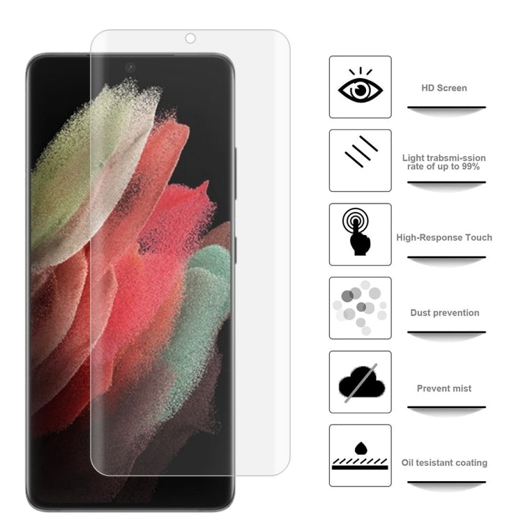 For Samsung Galaxy S22 Ultra 5G 50pcs 3D Curved Silk-screen PET Full Coverage Protective Film(Transparent)