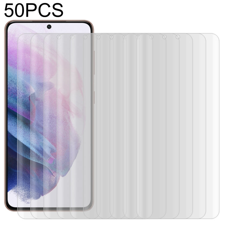 For Samsung Galaxy S22+ 5G 50pcs 3D Curved Silk-screen PET Full Coverage Protective Film(Transparent)