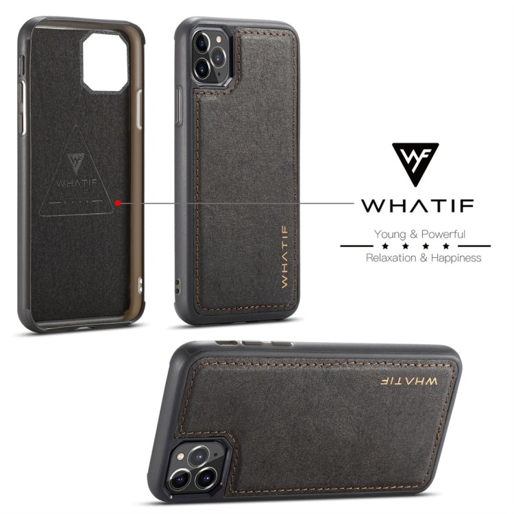 For iPhone 11 Pro WHATIF Kraft Paper TPU + PC Full Coverage Protective Case