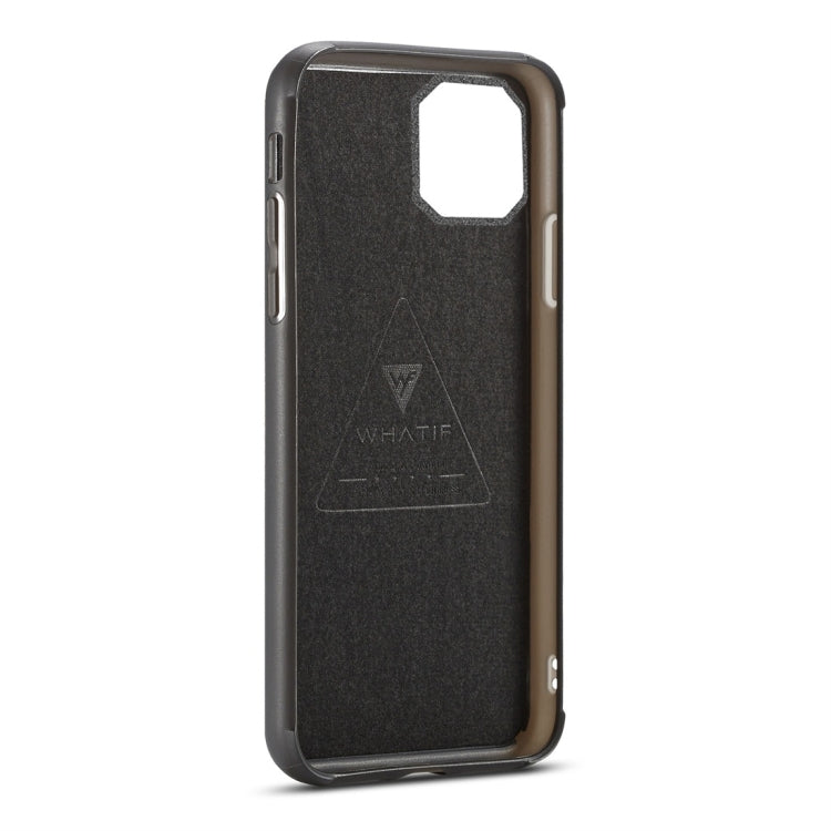 For iPhone 11 Pro WHATIF Kraft Paper TPU + PC Full Coverage Protective Case
