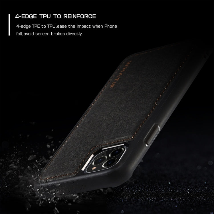 For iPhone 11 Pro Max WHATIF Kraft Paper TPU + PC Full Coverage Protective Case