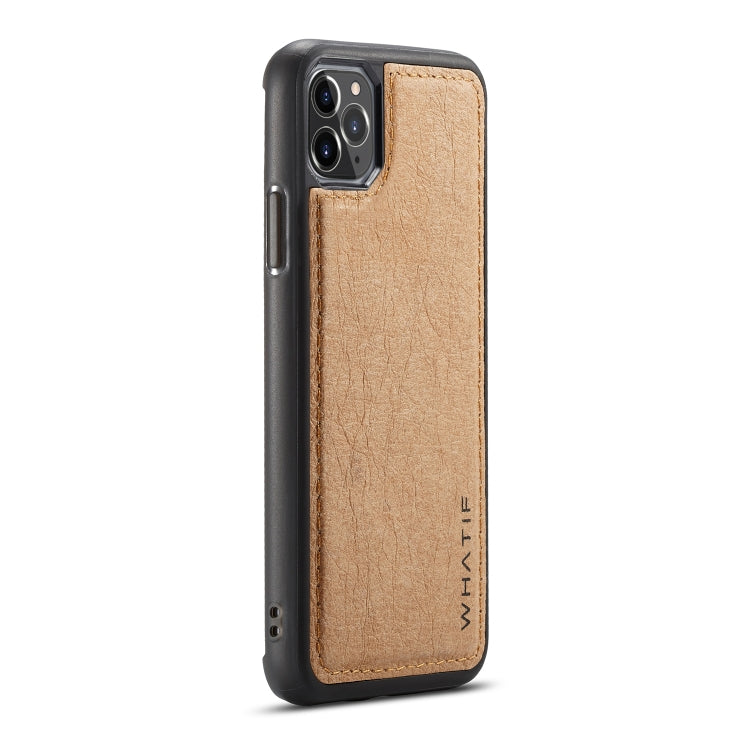 For iPhone 11 Pro Max WHATIF Kraft Paper TPU + PC Full Coverage Protective Case