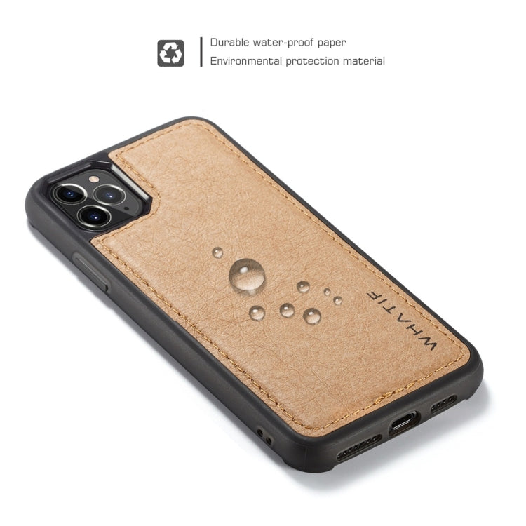 For iPhone 11 Pro Max WHATIF Kraft Paper TPU + PC Full Coverage Protective Case