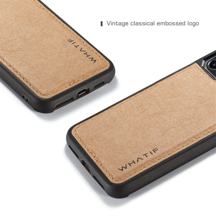For iPhone 11 Pro Max WHATIF Kraft Paper TPU + PC Full Coverage Protective Case
