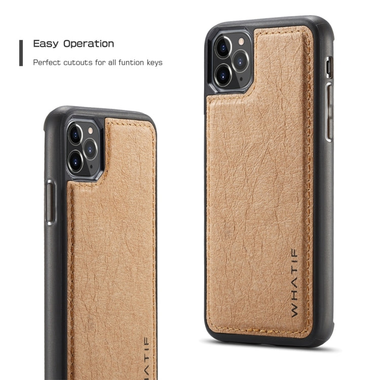 For iPhone 11 Pro Max WHATIF Kraft Paper TPU + PC Full Coverage Protective Case