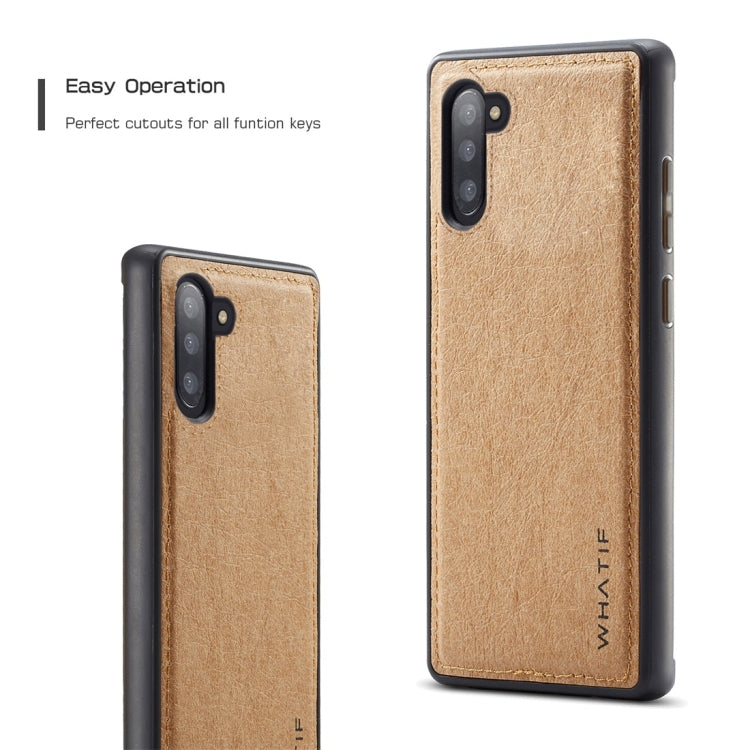 For Galaxy Note 10 WHATIF Kraft Paper TPU + PC Full Coverage Protective Case