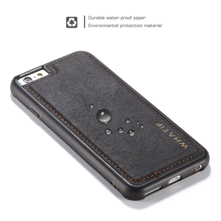 For iPhone 6 WHATIF Kraft Paper TPU + PC Full Coverage Protective Case