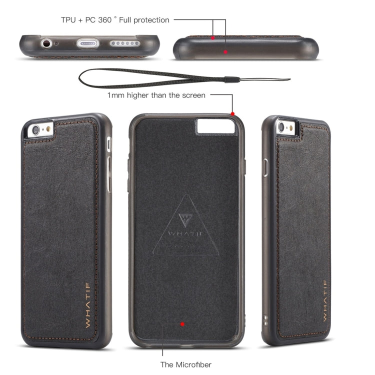 For iPhone 6 WHATIF Kraft Paper TPU + PC Full Coverage Protective Case