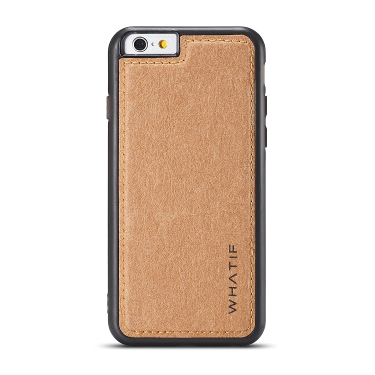 For iPhone 6 WHATIF Kraft Paper TPU + PC Full Coverage Protective Case